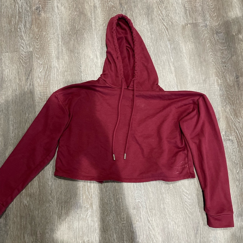 Burgandy Crop sweater